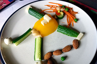 a "salad person" being made of different vegetables