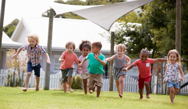Children running and being active