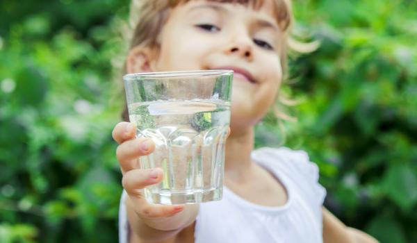 Child with glass of water