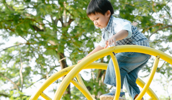 boy climbing