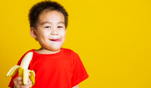 Boy with banana