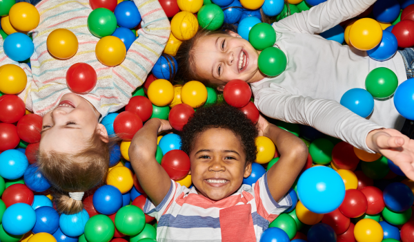 Kids in ball pit