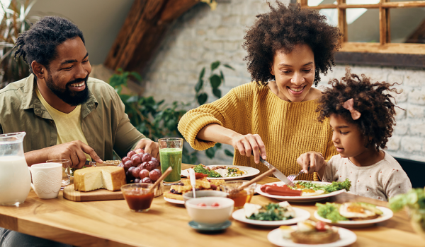 Family at the dinner table