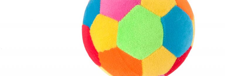 colourful soft ball on a white background