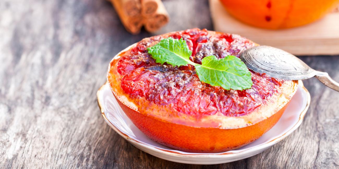 Broiled grapefruit