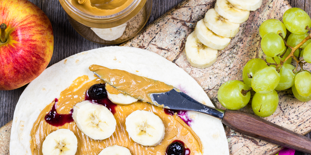 Peanut butter and Banana Quesadilla